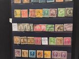 a picture of a collection of stamps on display