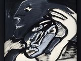 an image of a painting of a baseball player holding a bat