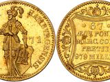 an image of a gold coin with a picture of a man on it