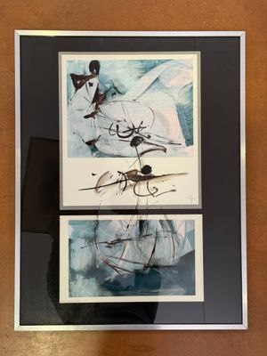 Michel DUFOUR (XXe-XXIe). "Promenade en forêt".