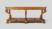 Grande console en bois de placage. (photo 2)