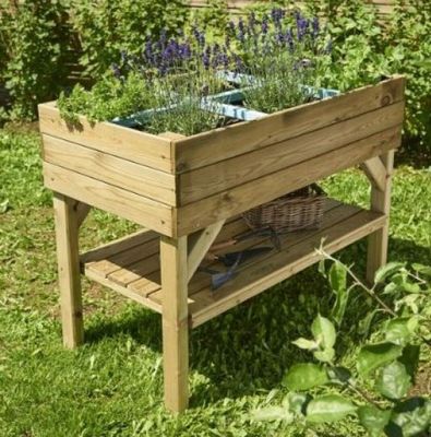 Lot de 2 Carrés Potager PAPRIKA, capacité: 110L ,en bois tra…