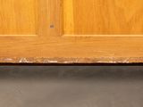 a cat that is sitting on the floor next to a door