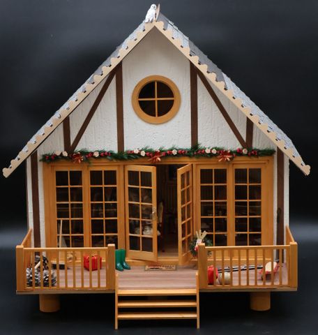 Diorama - « le chalet » scène d’intérieur dans un chalet de monta...