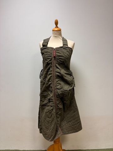 MARITHÉ ET FRANCOIS GERBAUD – Robe en coton kaki. Taille : 36