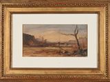 an image of a painting of a landscape in a gold frame