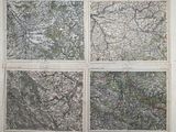 four maps of the city of london and the surrounding area of the city