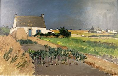 Robert HUMBLOT (1907-1962) "Campagne bretonne"