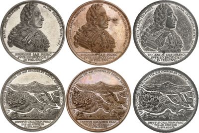 six different types of coins are shown on a white background
