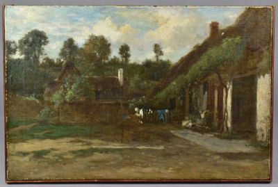 E. Van MARCKE DE LUMMEN (1827-1890) - Cour de ferme