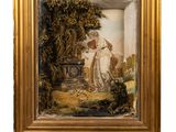 an image of a painting of a woman and a child in a garden