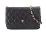 chanel black quilted lambskin flap bag