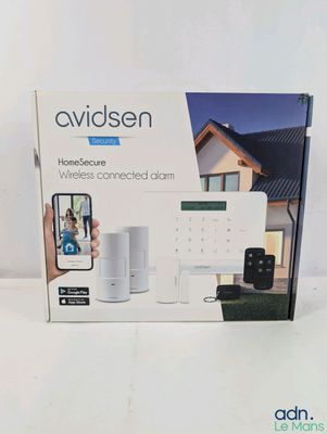 a box with a picture of a home security system in it