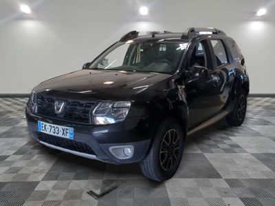 a picture of a black dacia parked in a showroom