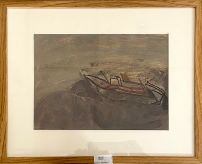 HENRIETTE LAMBERT (1925-2020), la tempête, huile sur papier,…