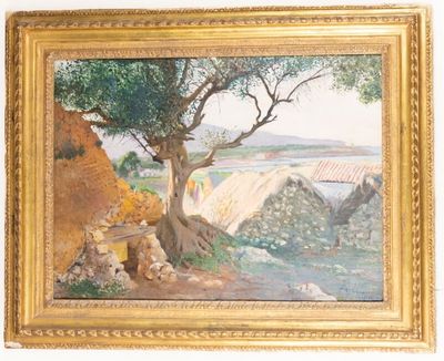 a picture of a painting on the wall of a house