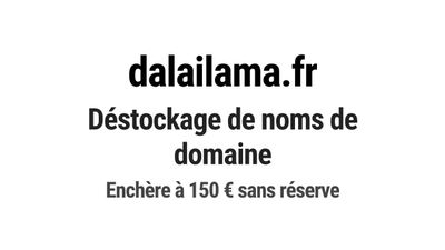 Nom de domaine dalailama.fr. Catégorie: Art et culture.