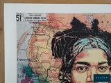 a picture of a picture of a woman on a map