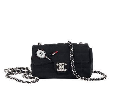 chanel black quilted mini flap bag