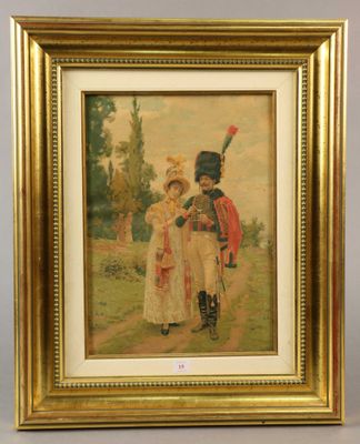 une image représentant un tableau où l'on voit deux enfants dans un champ