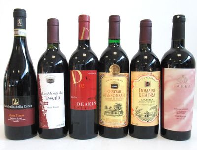 Lot de 6 blles de vins étrangers comprenant : - 1 Blle BARKA… - Photo 1