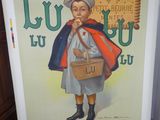 une vieille affiche représentant un homme tenant un sac de pain