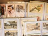 a lot of pictures on the wall of a store