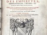 an old book with a picture of a coat of arms on it