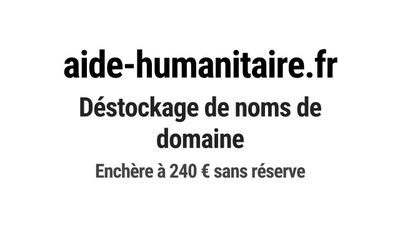 Nom de domaine aide-humanitaire.