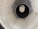 an overhead view of a blender with a plastic container