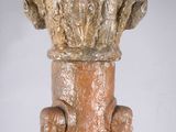 a very old column with some carvings on it