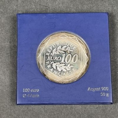 Pièce 100€ en argent 2002 avec étui Monnaie de Paris (argent…