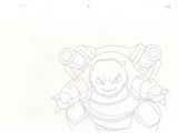 dessin représentant un personnage Pokémon tenant une batte de baseball à la main