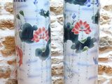 deux vases posés sur une table en bois