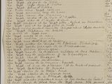 two sheets of paper with writing on them sitting on a table
