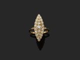 an 18k gold and diamond cluster ring