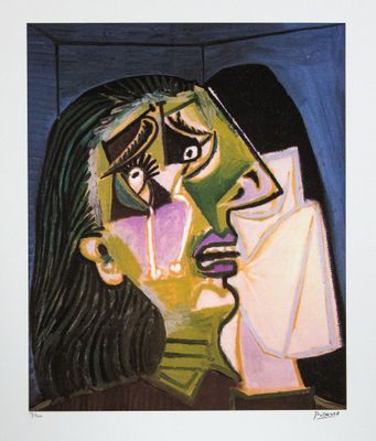 une image représentant un tableau d'une femme au visage vert