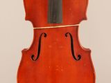 a close up of a violin with a bow on a white background