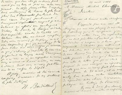 une vieille lettre manuscrite d'un homme qui écrit sur un morceau de papier