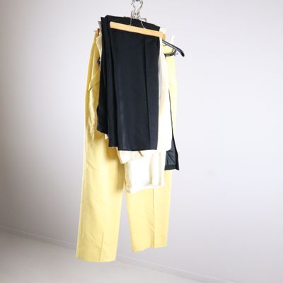 a picture of a pair of pants hanging on a hanger