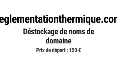 Nom de domaine reglementationthermique.