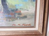 a picture of a painting on the wall of a room