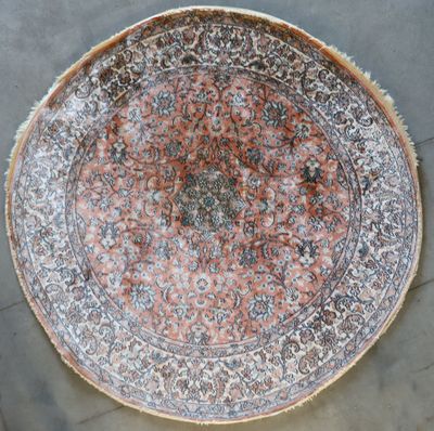 KASHAN Tapis rond décor floral