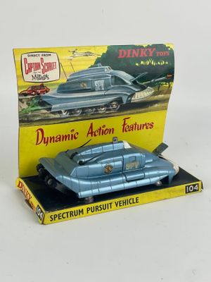 an image of a blue toy car with a box on it
