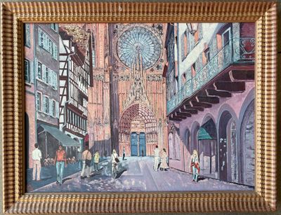 GYM (XXe siècle). Vue de la cathédrale de Strasbourg.