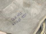 a close up of a bag with a label on it