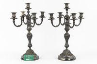 Christofle, paire de grands chandeliers de table à cinq bran… (photo 2)
