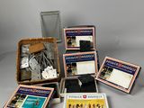 many different items in a box on the table