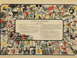 a poster of a board game with a lot of cards on it