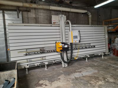 a large machine that is sitting in a garage